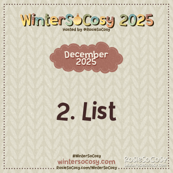 Announcement image for day 2 of WinterSoCosy 2025. The subject is List.