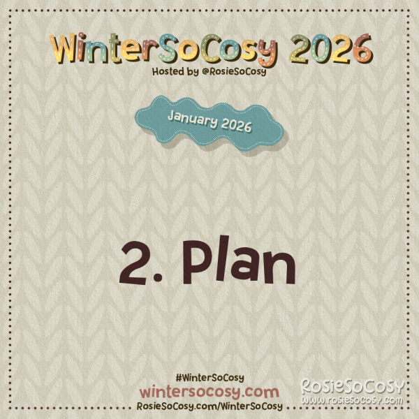 Announcement image for Day 2 of WinterSoCosy January 2026. The subject is Plan.