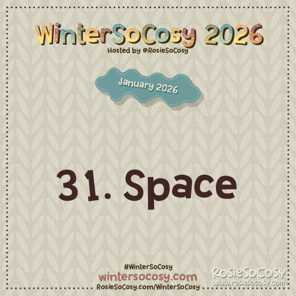 Announcement image for Day 31 of WinterSoCosy January 2026. The subject is Space.