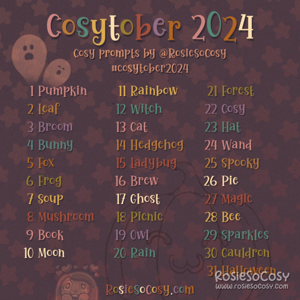 COSYTOBER 2024! Cosy art prompts for October! 